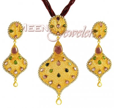 Designer Gold Pendant Set ( Fancy Pendant Set )