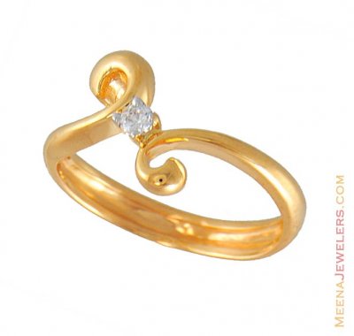 22Kt Gold Ladies Signity Ring ( Ladies Signity Rings )