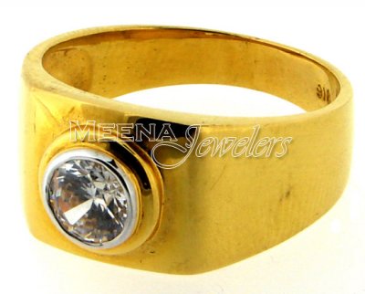 22 Kt Gold Mens Signity Ring ( Mens Signity Rings )