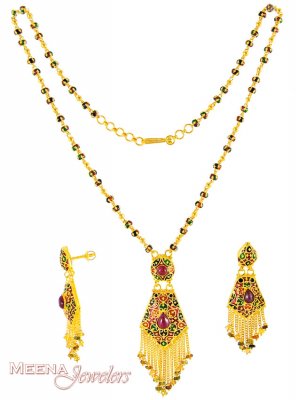 Gold Designer Necklace Set ( Gold Designer Sets )