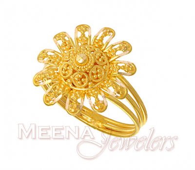 Designer Ladies Gold Ring ( Ladies Gold Ring )