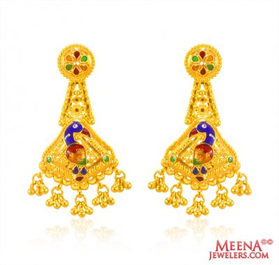 22K Peacock Earrings ( Exquisite Earrings )