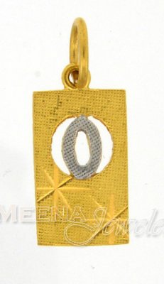 22Kt Initial Pendant (O) ( Initial Pendants )