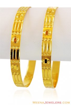 22K Gold Bangles(2 Pc) ( Gold Bangles )