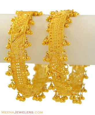 Gold Ghugree Kada (2 pcs) ( Kadas )