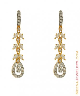 22 Kt Gold Signity Earrings ( Signity Earrings )