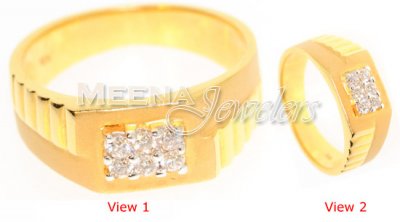 18 Kt Yellow Gold Diamond Ring ( Diamond Rings )