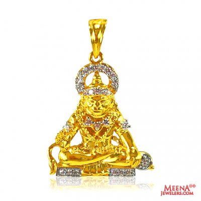 22 Kt Gold Hanuman Pendant ( Ganesh, Laxmi and other God Pendants )