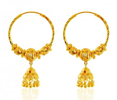 22K Gold Hoop Earrings ( Hoop Earrings )