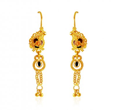 22Kt Gold Fancy Earrings ( Long Earrings )