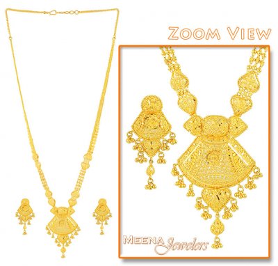 22Karat Gold Bridal Necklace Set ( Bridal Necklace Sets )