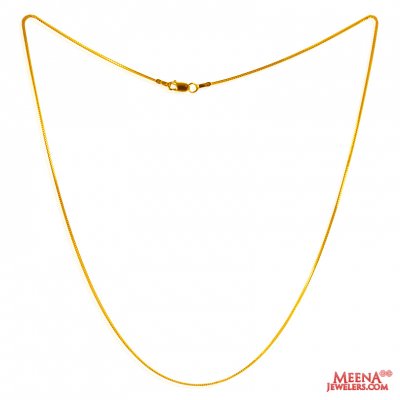 22Kt Gold Plain Chain ( Plain Gold Chains )