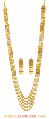 22k 2 Tone Fancy Layered Balls Set  ( 22 Kt Gold Sets )