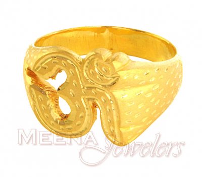 22Kt Gold OM Ring ( Religious Rings )