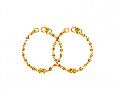 22 Karat Gold Beads Maniya (2PC) ( 22Kt Baby Bracelets )