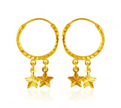 22 Karat Gold Hoop Earrings ( Hoop Earrings )
