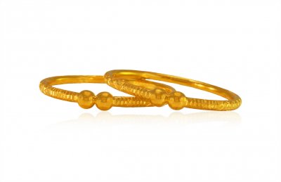 22Kt Gold Baby Kada (2 Pcs) ( Baby Bangles )