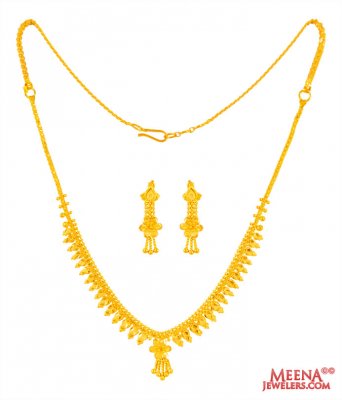 22K Gold Necklace Set ( Light Sets )