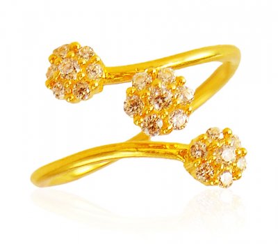 22k Gold CZ Ring ( Ladies Signity Rings )