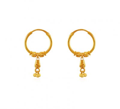 Hoop Earrings 22K Gold ( Hoop Earrings )