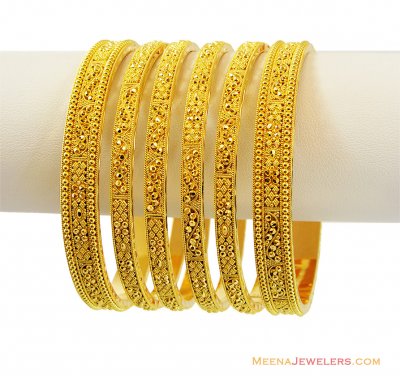 22k Filigree Bangles Set(Set of 6) ( Set of Bangles )