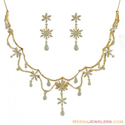 Diamond Necklace Set (Nakshatra) ( Diamond Necklace Sets )
