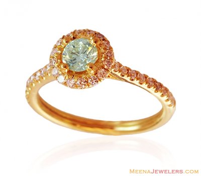 Delicate 18k Gold Engagement Ring ( Diamond Rings )