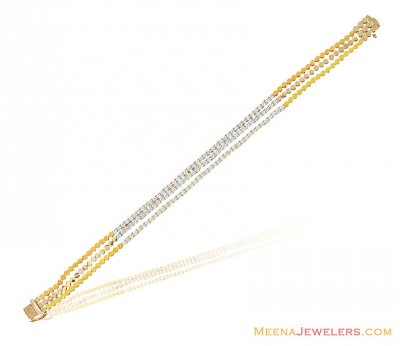 18k Fancy Tricolor Ladies Bracelet ( Ladies Bracelets )