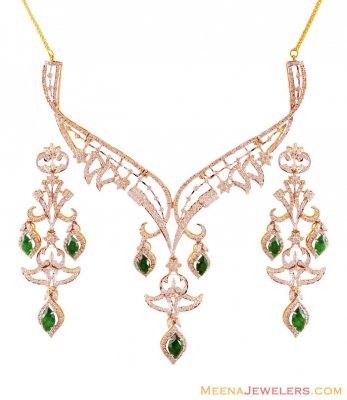 22k Gold Emerald Designer Set ( Gold Designer Sets )