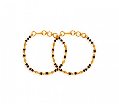 Gold Beads Baby Bracelet ( Black Bead Bracelets )