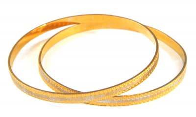 22Kt Gold Two Tone Bangles ( Two Tone Bangles )