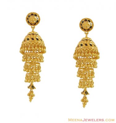 Gold Chandelier Earrings ( Exquisite Earrings )