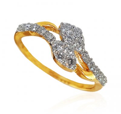 18kt Gold Diamond studded Ring ( Diamond Rings )