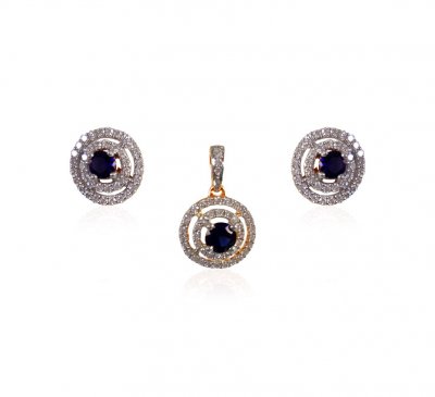 18kt Diamond Pendant Set ( Diamond Pendant Sets )