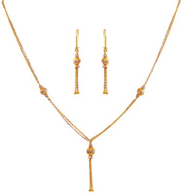 Designer Gold Necklace Set  ( Light Sets )