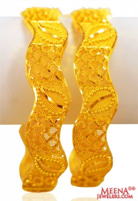 22K  Gold Bangles (Pair) ( Gold Bangles )