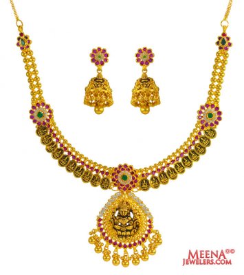 22 kt Temple Jewelery ( Antique Necklace Sets )