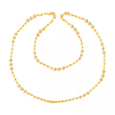 22KT Gold Two Tone Chain (24 IN) ( 22Kt Long Chains (Ladies) )
