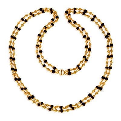 22K Gold Holy brown  Tulsi Mala ( 22Kt Long Chains (Ladies) )