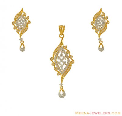 Gold Signity pendant set ( Fancy Pendant Set )