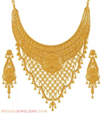 Bridal Filigree Necklace Set ( Bridal Necklace Sets )