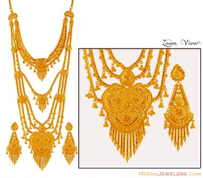 Bridal 22K Rani Haar Set ( Bridal Necklace Sets )