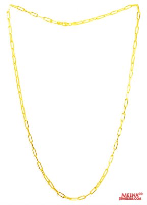 22Kt Gold Paper Clip Chain  ( 22Kt Gold Fancy Chains )