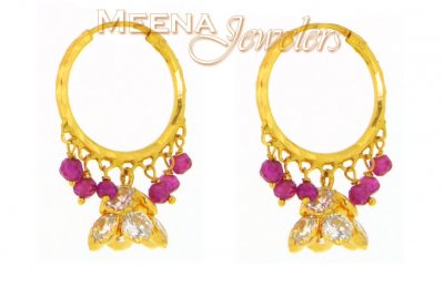 22 Kt Gold Hoop Earrings ( Hoop Earrings )