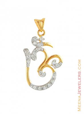 22k two tone OM pendant ( Om Pendants )