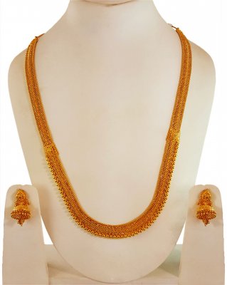 22 kt Gold Long Necklace Set ( 22 Kt Gold Sets )