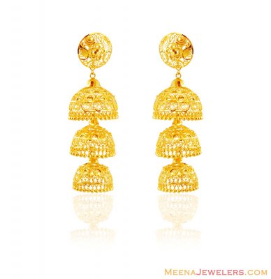 Exclusive 22K Gold Jhumkas ( Exquisite Earrings )