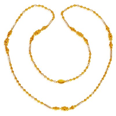 Two Tone 22Kt Gold Chain ( 22Kt Long Chains (Ladies) )