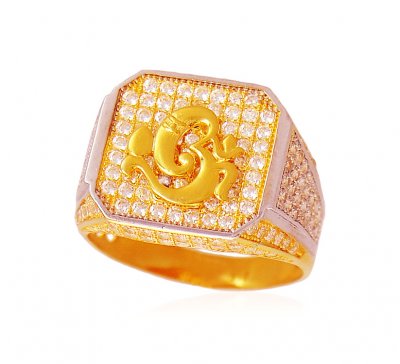 22K Gold OM Mens Ring ( Mens Signity Rings )