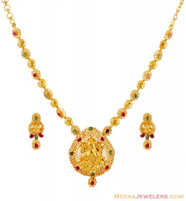 22k Religious Necklace Set(Temple) ( Gold Designer Sets )